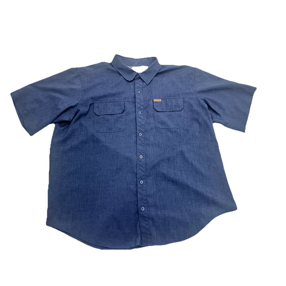 Orivis Mens Blue XXL S/S Button Sports Shirt